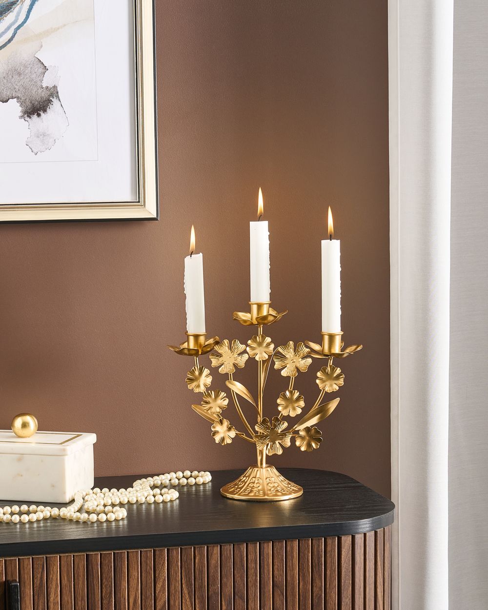 Candle Holder RAMADA 25 cm Metal Gold