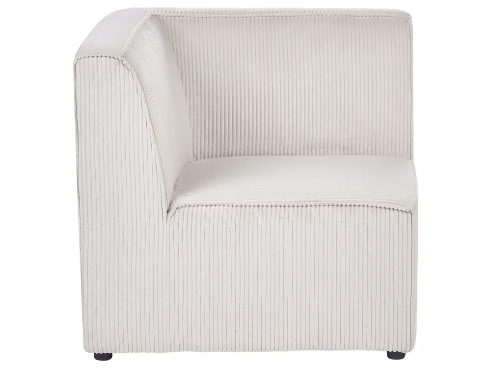 Modular Corner Sofa 4 Seater LEMVIG Corduroy Beige Right Hand_1052837