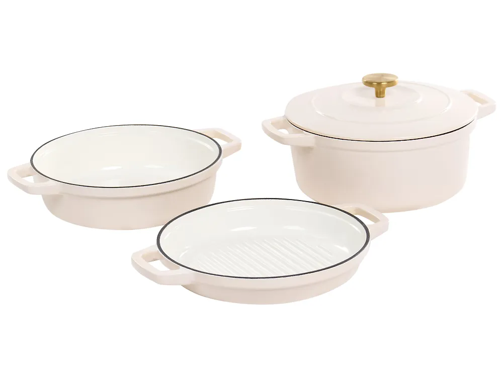 4 Piece Cast Iron Set CASTLINA Off-White_1169328