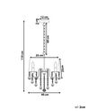 Kronleuchter mit Schirm Metall weiß Kristall-Optik 3-flammig Trommelform EVANS_779634