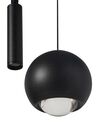 2 Light Metal LED Pendant Lamp Black MABOLE_919232