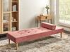 Chaise-longue em tecido rosa NIORT_927154