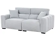 Sofa 3 Seater FAUSKAN Fabric Light Blue_1184527