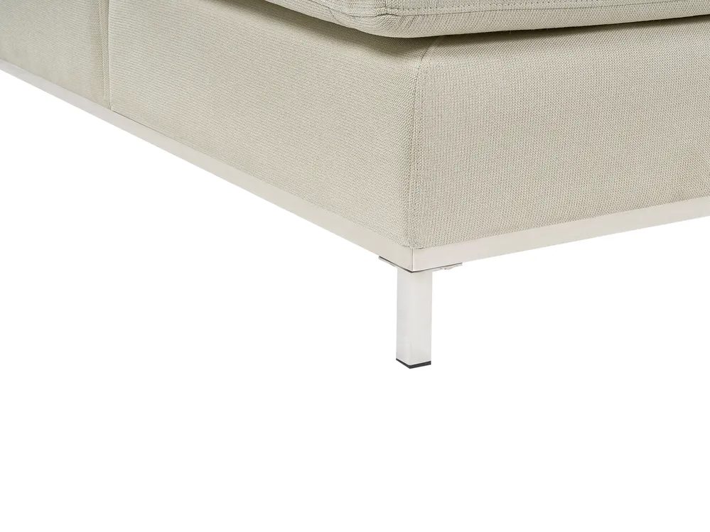 Corner Sofa 4 Seater OSLO Fabric Beige Right Hand_944646