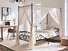 Four Poster Bed Metal SORMERY 90 x 200 cm (EU Single) Black