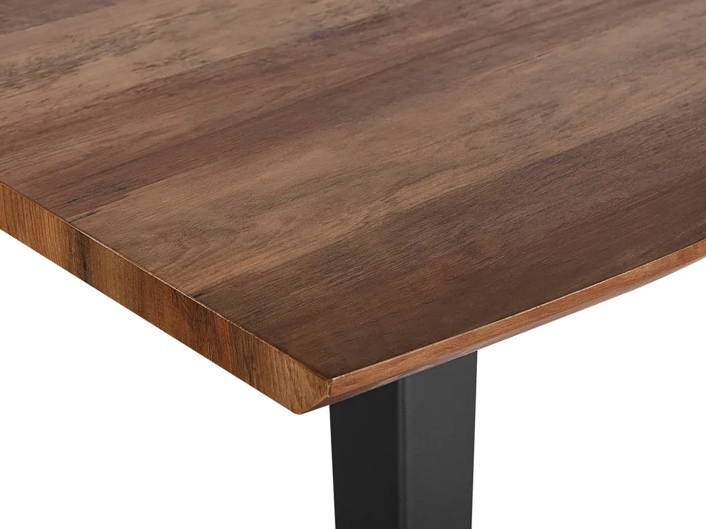 Dining Table WITNEY Dark Brown 160 cm 90 cm_755626