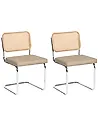 Set of 2 Dining Chairs ETHETE Faux Leather Taupe