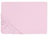 Fitted Sheet JANBU 180 x 200 cm Cotton Pastel Pink