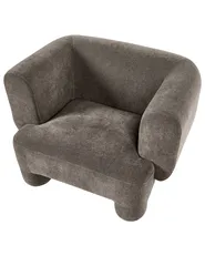 Living Room Set 6 Seater HOGBO Fabric Brown_1049949