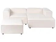 Modular Corner Sofa 2 Seater ARDAL with Ottoman Boucle Off-White Left Hand_908380
