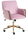Chaise de bureau ALTONA Velours Rose pastel