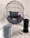 PE Rattan Hanging Chair with Stand White ACRI_922962