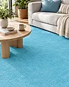 Shaggy Rug DEMRE Light Blue 140 x 200 cm