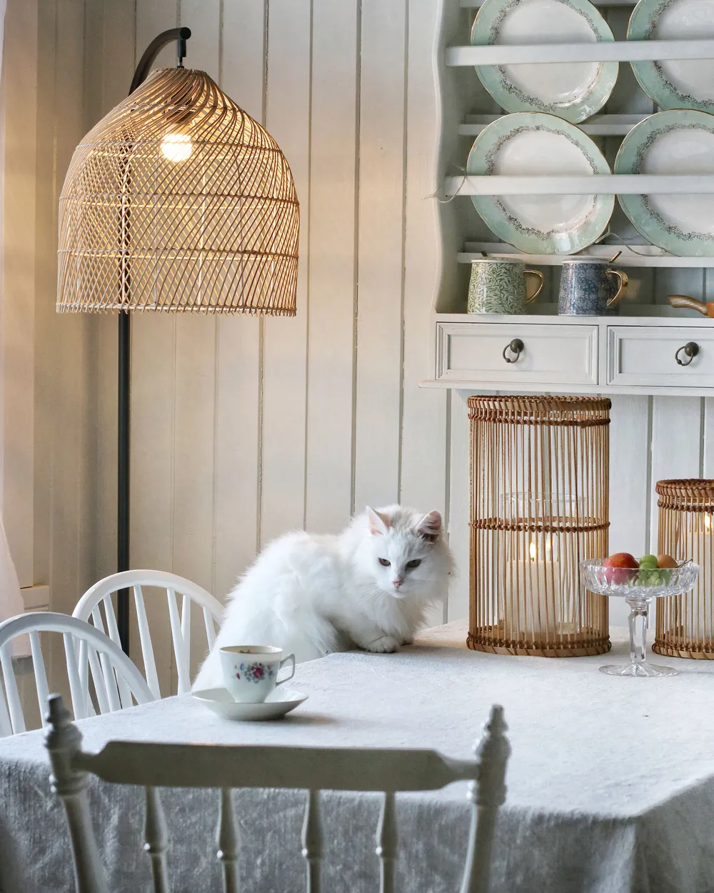 Floor Lamp BERNICA Rattan Natural_832750