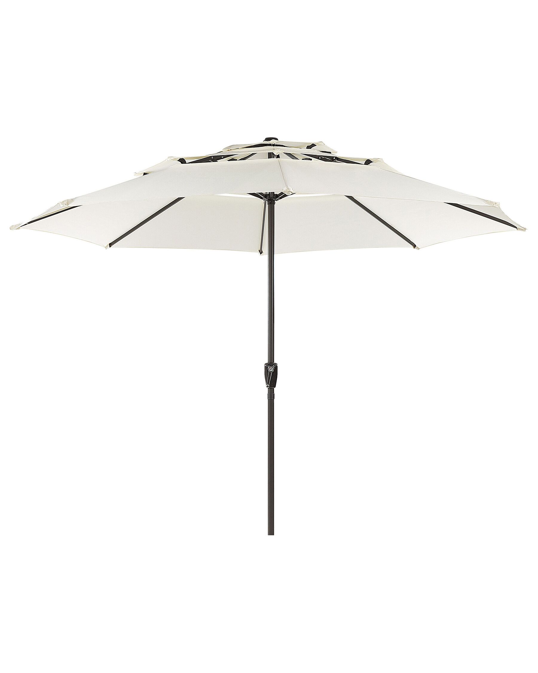 Garden Market Parasol ⌀ 2.85 m Light Beige BIBIONE_829360