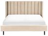 Sametová postel 180 x 200 cm béžová VILLETTE_832597
