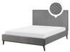 Čalouněná postel šedá 160 x 200 cm BAYONNE_713689
