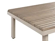 Garden Corner Sofa with Table 5 Seater FIVIZZANO Acacia Wood Beige_1159271