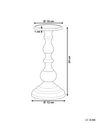 Metal Candlestick 24 cm Silver BUSAT _765643