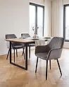 Set of 2 Dining Chairs WELLSTON Velvet Dark Grey