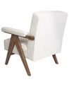 Fauteuil en bouclé blanc EVJE_927194