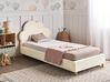 Børneseng Sky Velour BELLEVUE 90 x 200 cm Lys Beige