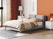 Bed Velvet MELLE 140 x 200 cm (EU Double) Grey_1179870