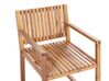 Zestaw ogrodowy z certyfikowanego drewna stół i 8 krzeseł z poduszkami złamana biel SASSARI II_924091