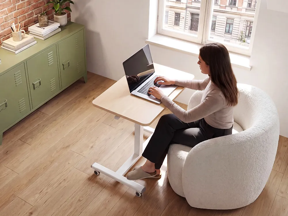 Manual Adjustable Laptop Stand ACADEMIA 65 cm 48 cm Light Brown/ White_1168116