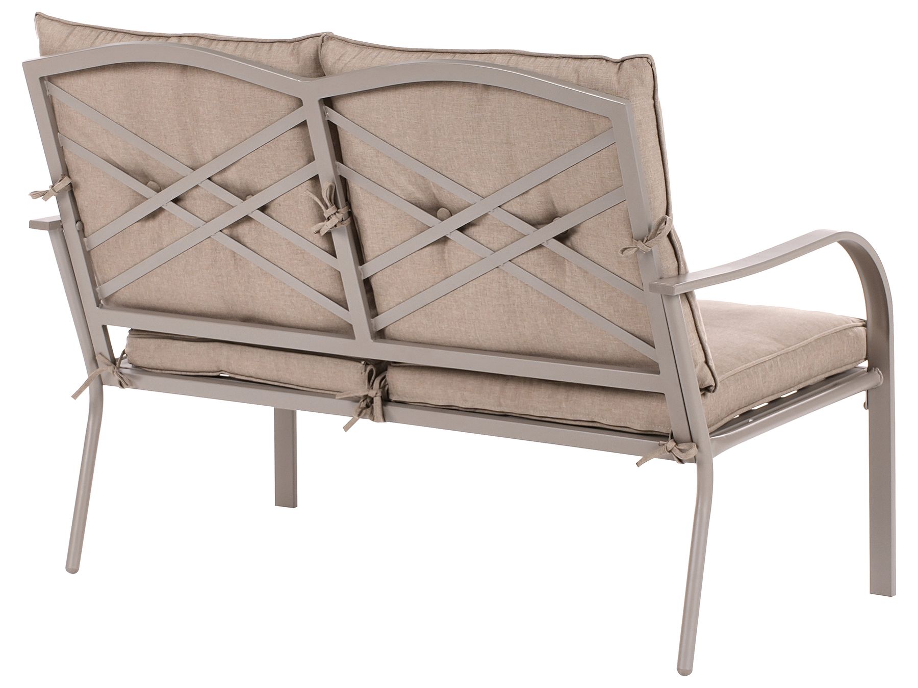 Zestaw ogrodowy 4-osobowy ze stolikiem beżowe MESTRINO_970733