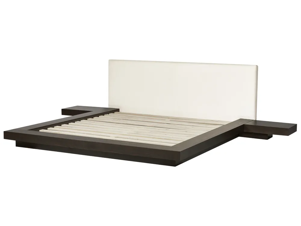 Bed with LED Boucle ZEN 180 x 200 cm (EU Super King) LED Dark Ash Wood_931511