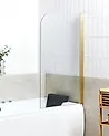 Shower Bath Screen LAPAN 1400 x 800 mm Gold