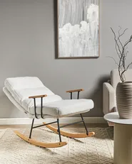 Rocking Chair ESKELIN Reclining Boucle Off-White_974731