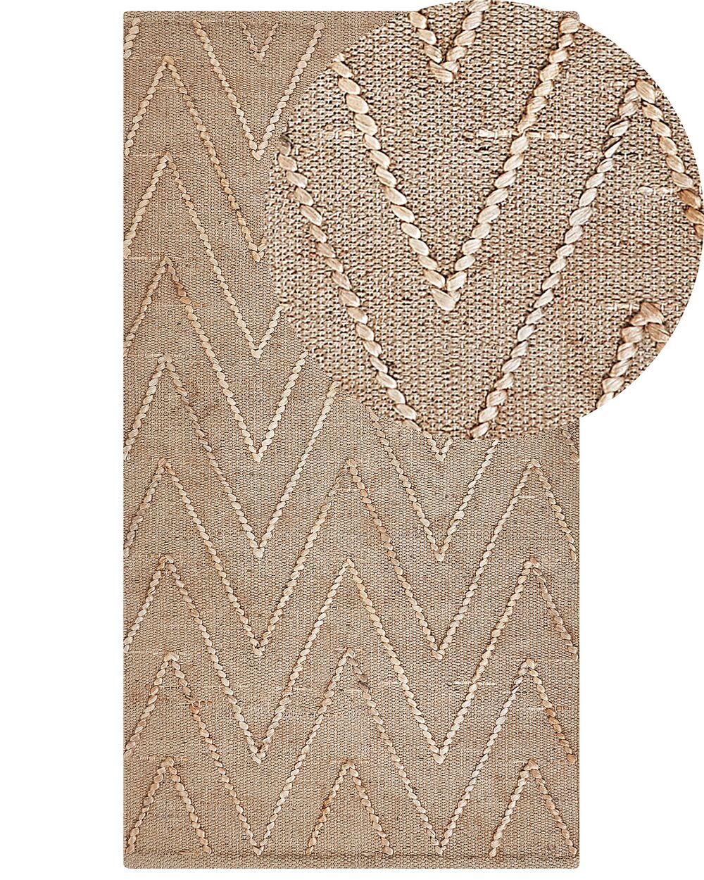 Tappeto DADAY Beige 80 x 150 cm Iuta