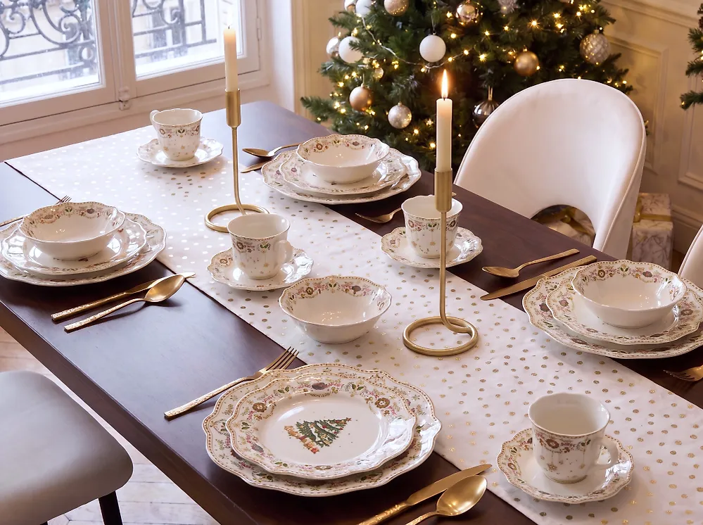 Zastawa stołowa 20-częściowa CARDAMOM Porcelana Biały_1191779