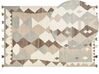 Alfombra kilim de lana beige/marrón/gris 200 x 300 cm ARALEZ_859807