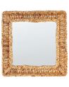 Nástěnné zrcadlo z vodního gyacintu 52 x 52 cm přírodní LANGLI_894206