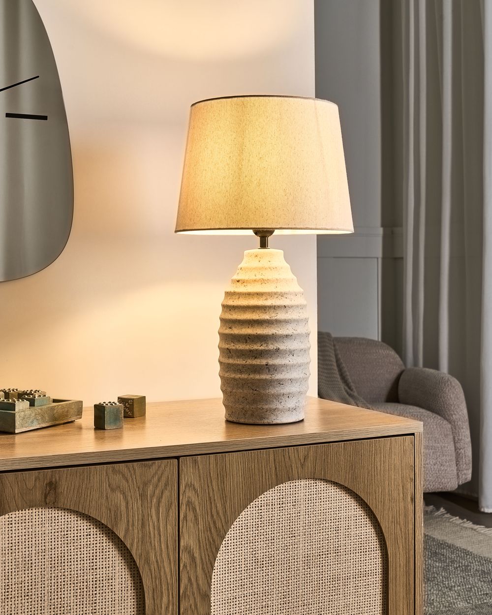 Table Lamp BILLY Ceramic Off-White