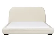 Wasserbett Bouclé ROISEL 160 x 200 cm Hellbeige_937497
