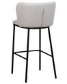 Sada 2 čalouněných barových židlí šedé MINA_885324