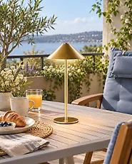 Lampe de table LED sans fil MODJO Avec variateur Métal Doré_1174478