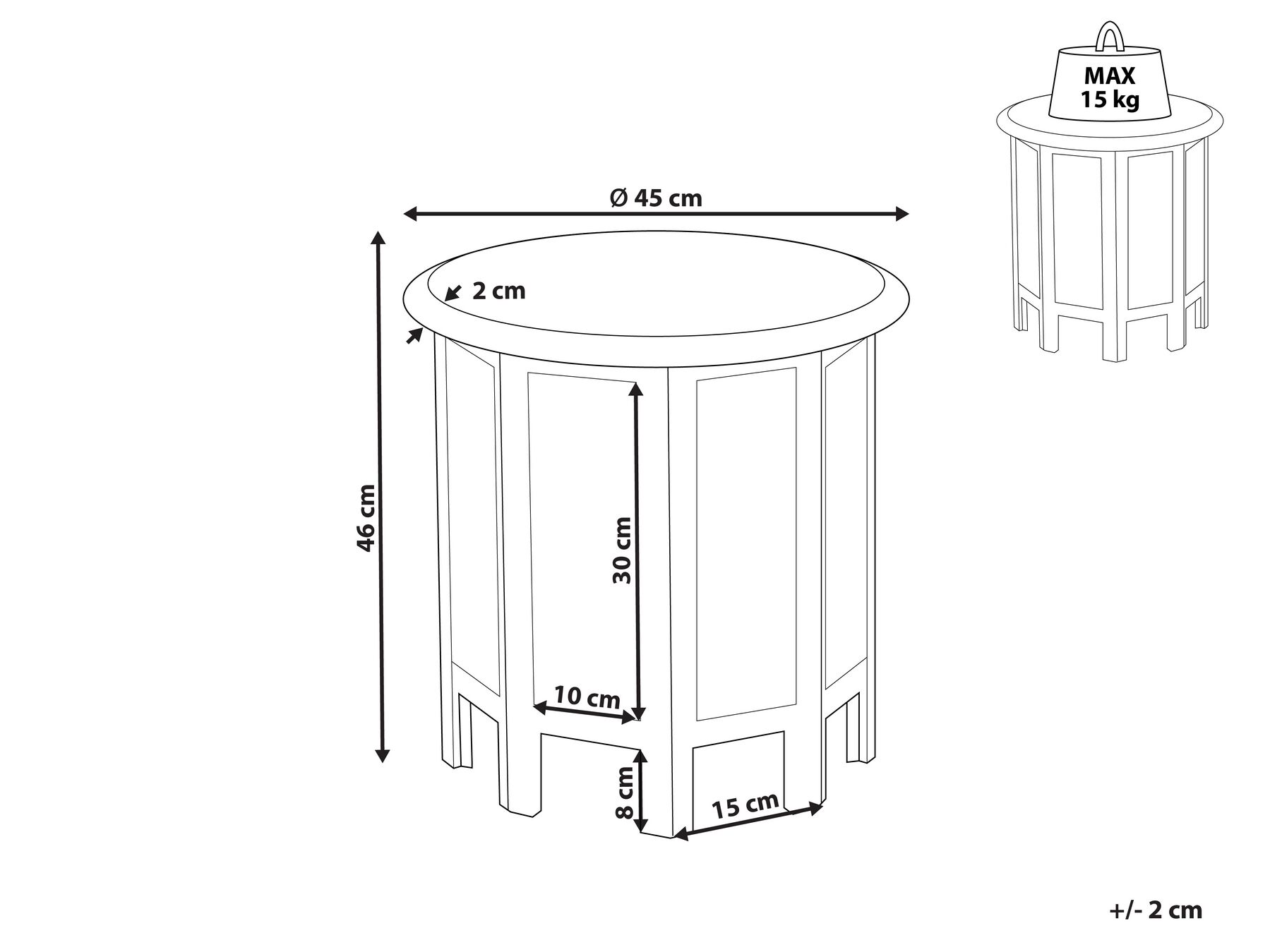 Mango Wood Side Table Grey JAGORI_852338 Mango Wood Side Table Grey JAGORI_852338