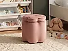 Kids Storage Pouffe FLOWER Flower Velvet Pink