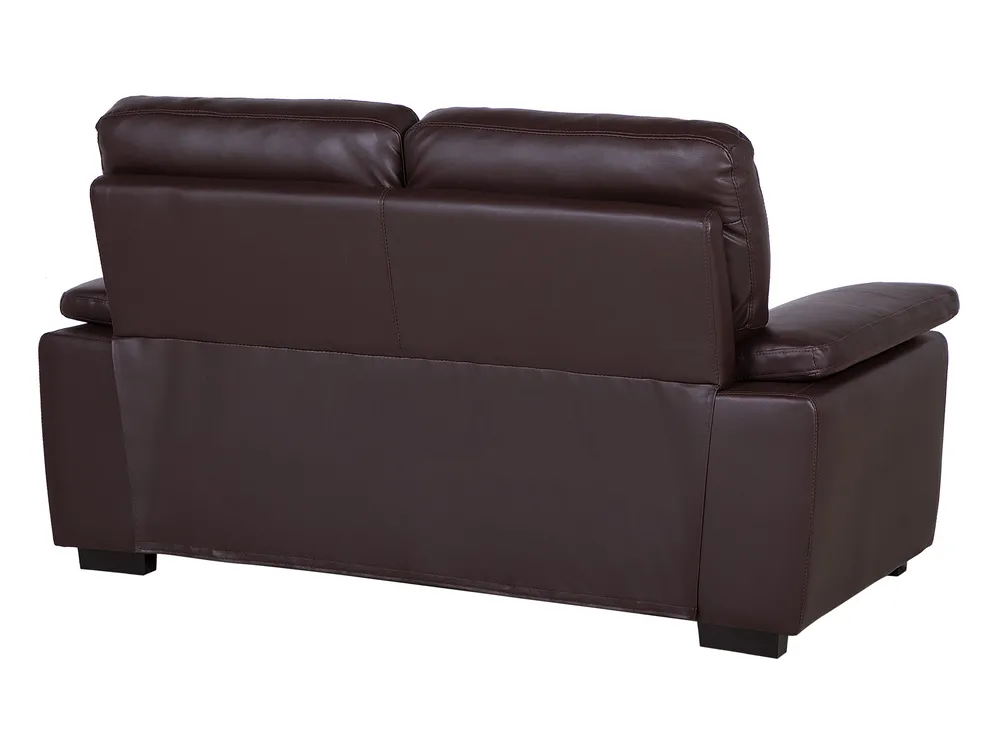 Set da salotto 5 posti VOGAR Pelle sintetica Marrone scuro_730480