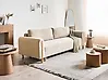 Sofa Bed 3 Seater KVAM with Storage Boucle Light Beige