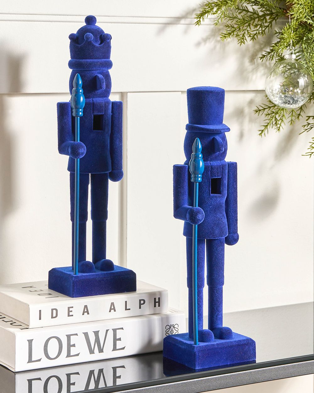 Conjunto de 2 figuras FLATEY 40 cm Cascanueces Azul
