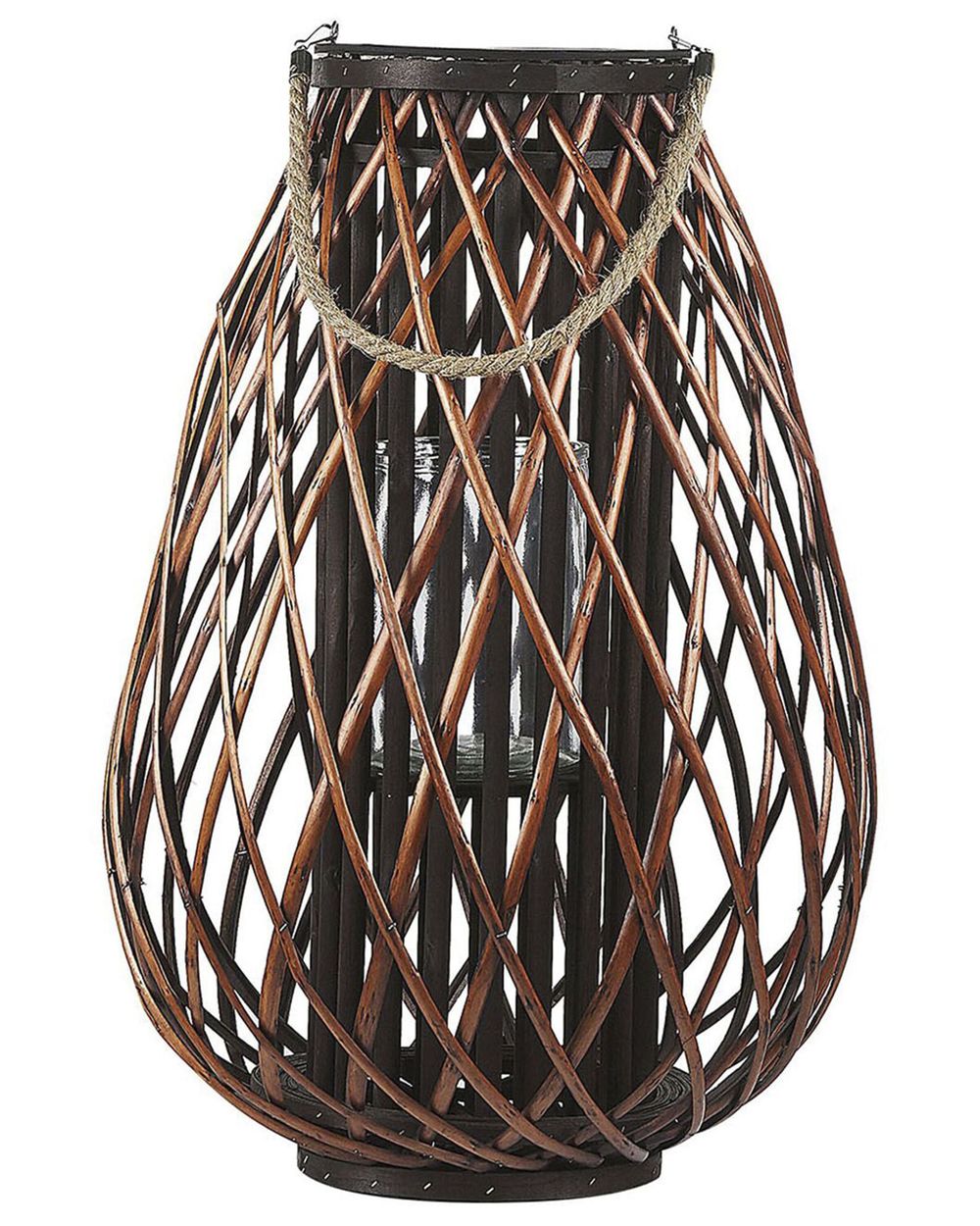 Lantern KIUSIU 60 cm Willow Wood Brown