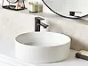 Countertop Basin TEBAR ⌀ 400 mm Ceramic White
