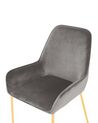 Set of 2 Velvet Dining Chairs Grey LOVERNA_767747