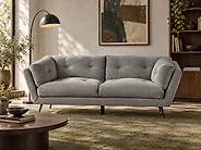 Divano 3 posti LENVIK Velluto Grigio_1178661